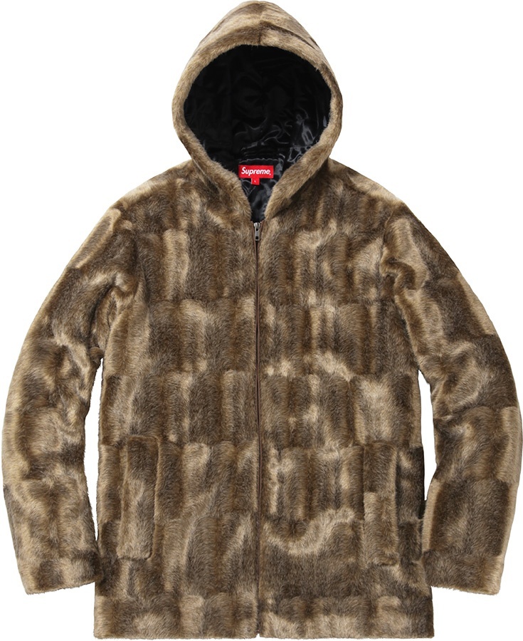Faux Fur Hooded Zip Jacket view 5